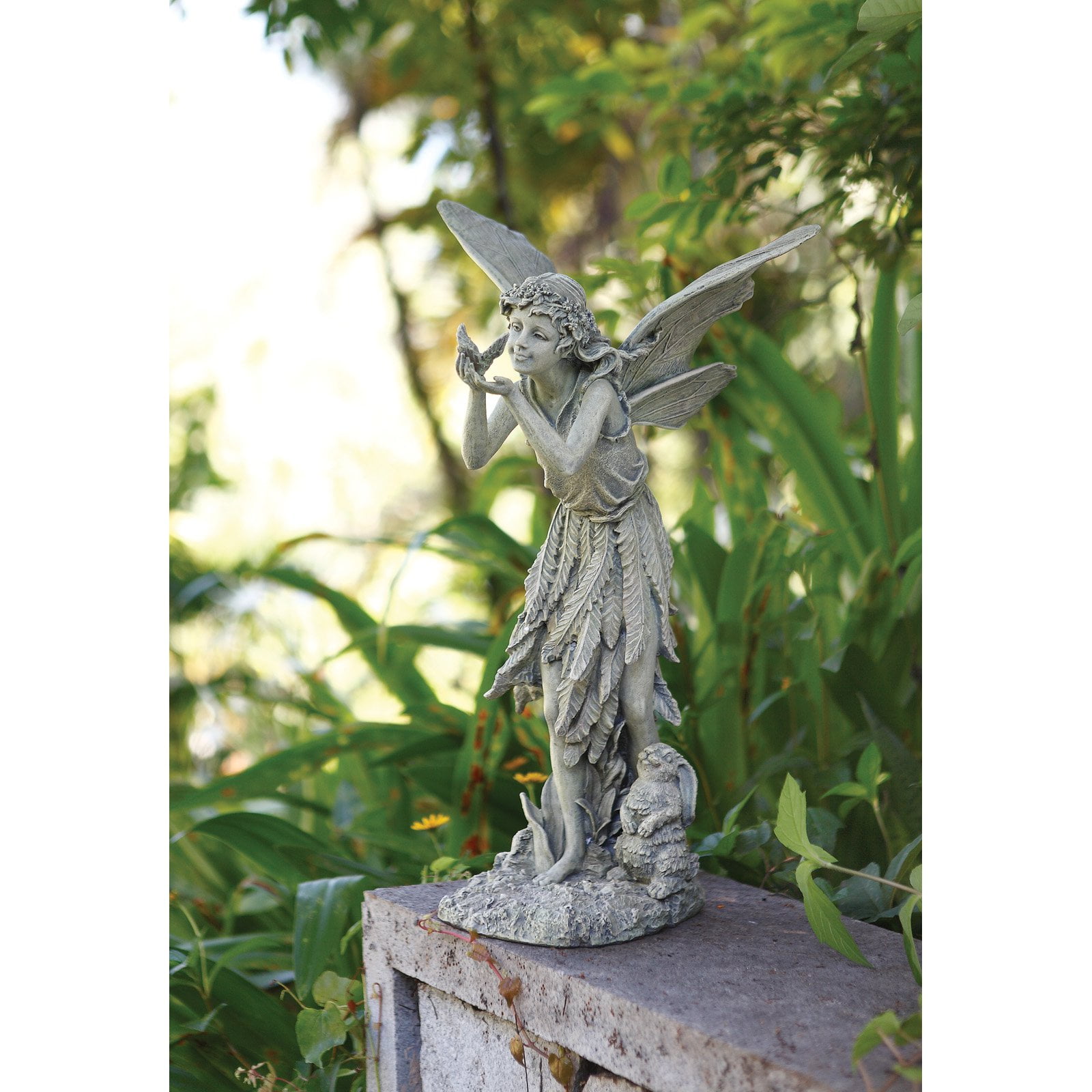 Napco Fairy with Bird Figurine