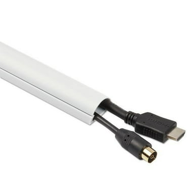 D-line Decorative Mini Cord Cover, 60" X 1.25" X 0.5" Covers, White