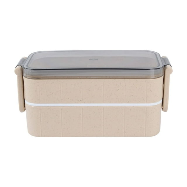 Adult Bento Box Lunch Box Japanese Style Double Compartment Bento Box with Leakproof Seal, Modern Portable Lunch Container for Students Adults, Bento Box Meal Prep Containers