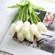 thumbnail image 2 of 30 pcs Artificial Tulips Flowers Real Touch Tulips Holland PU Bouquet Latex Flower White (white), 2 of 3