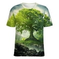 thumbnail image 5 of Tree with Life Women's Short Sleeve T-Shirt Crew Neck Casual Summer Trendy Loose Fit Tops, 5 of 6