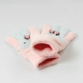 thumbnail image 4 of Curuila Toddler Boys Girls Gloves Cute Cartoon Rabbit Print Winter Warm Soft Thickened Knit Mitten Pink Size 4-8 Years, 4 of 5