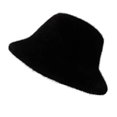 thumbnail image 7 of Sunjoy Tech Winter Women Hat Thick Fuzzy Plush Faux Fur Fisherman Hat Heat Retention Windproof Solid Color Short Brim Hat for Outdoor Cycling Skiing, 7 of 7