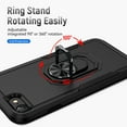 thumbnail image 4 of iPhone SE 2022 Case/iPhone SE 2020 Case/iPhone 8 Case/iPhone 7 Case with Ring Stand, Dteck Heavy Duty Full Body Shockproof Case Support Car Mount Hybrid Bumper Silicone Hard Back Cover,Black, 4 of 8