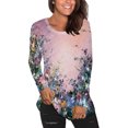 thumbnail image 2 of Tops de Mujer Camisas de Manga Larga Moda de Otoño Blusa de Camiseta Informal Con Estampado de Cuello Redondo Odeerbi ODB149255, 2 of 5