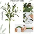 thumbnail image 3 of 1 Artificial Flower*5 Olive Branches for Vases Artificial Olive Tree Plant Greenery Stems 15" Plants for Home Outdoor Decor Aesthetic (Vase Not Included), 3 of 4