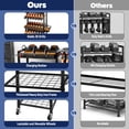 thumbnail image 5 of TC-HOMENY Movable Power Tool Organizer Cart w/ 8 Outlets Charging Station, 28 Power Drill Tool Garage Battery Storage Rack, Heavy Duty 3-Tier Tools Organizer, Festive Gifts for Men Dads Father, 5 of 8
