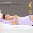 thumbnail image 6 of CCNY Body Pillowcase with Zipper Clouser 1 Pc Lilac - 20x72" Inch Stripe 600 TC 100% Egyptian Cotton Body Pillow Cover, 6 of 7