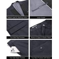 thumbnail image 5 of COOFANDY Mens 2 Piece Suit One Button Peaked Lapel Tuxedo Jacket Dress Pants Outfit, 5 of 6