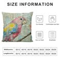 thumbnail image 5 of Colorful Parrot Dictionary Art Pillow Cover, 5 of 5