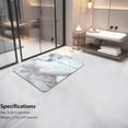thumbnail image 5 of Stone Bath Mat, Non-Slip Diatomaceous Earth Shower Mat, Fast Drying Diatomite Stone Bath Mat, Highly Absorbent, Odorless, Easy to Clean (Marble Pink), 5 of 6