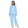thumbnail image 6 of Casual Nights Women's Flannel Long Sleeve Button Down Pajama Set, 6 of 6
