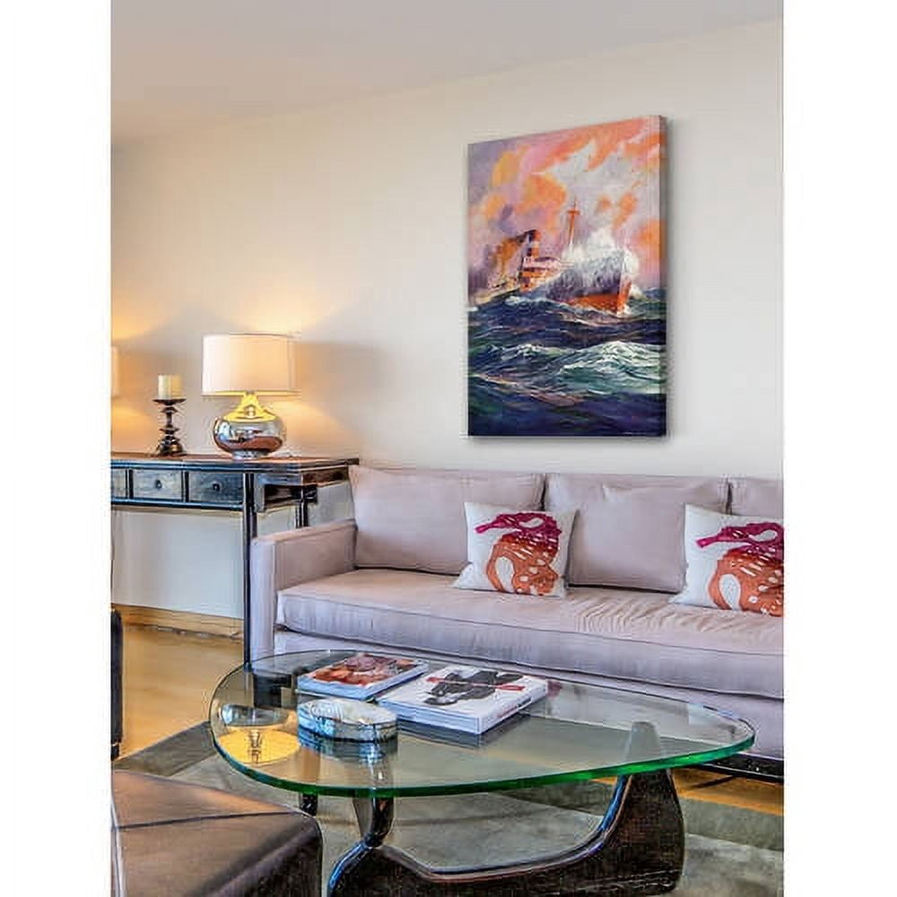 "Steam Boat" Painting Print on Wrapped Canvas