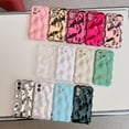 thumbnail image 2 of Case for iPhone 13 Pro Max,Plating Bubble Design Curly Wave Frame Cute Lovely Girly Woman Wave Shape Shockproof Soft Silicone Protection Phone Case for iPhone 13 Pro Max,6.7 inch (Gold), 2 of 9