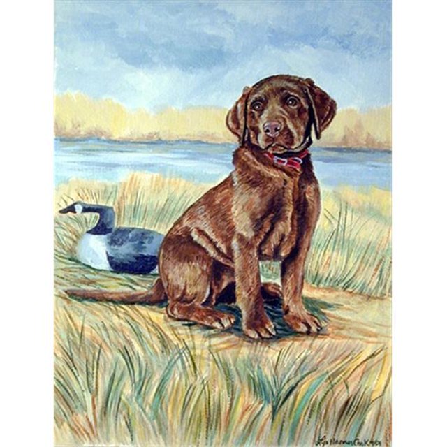Drapeau de Labrador en Chocolat - Taille du Jardin&44; 11 x 15 Po.