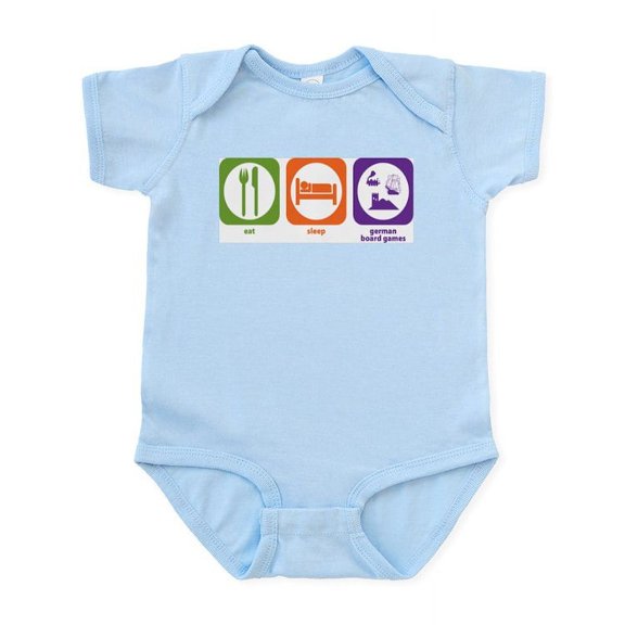 CafePress - Eat Sleep German Board Games Infant Bodysuit - Baby Light Bodysuit, Size Newborn - 24 Months