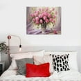 thumbnail image 3 of Creowell Flower in Vase Canvas Wall Art Pink Rose Peony Paintings Mason Jar Flower Picture Pink Floral Artwork Wall Decor for Living Room Rustic Flower Wall Canvas Farmhouse Floral Prints 20x16inch, 3 of 3