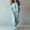 Sky Blue, variant on Morttic Women's Elegant Solid Color 2 Piece Outfit – Batwing Short Sleeve Loose Top & Pleated Wide Leg Pants with Side Pockets Sky Blue,S