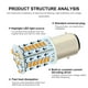 thumbnail image 1 of Bombillas De Luces De Freno Led Estroboscópicas Flash Stop Lamps Flashing Car Tail Brake Light para automóviles Motocicleta (Amarillo) Sywqhk Accesorios para autos y motos, 1 of 8