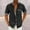 H-Black, variant on Muslim Men's Long Sleeve Mens Button Crotch Shirt Embroidered Stand Collar Arab Christmas Romper Men Loose Men's Robe