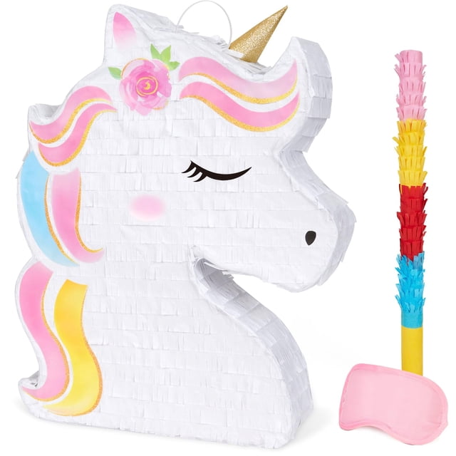 Artículos de fiesta de unicornio Piñata WERNNSAI para cumpleaños de niñas