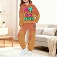 thumbnail image 5 of Piomll Hoodie And Sweatpants Set For Boys 67 Ice Print 2Pcs Drip Baseball 101 Fall Sweatsuits Sets, 5 of 6