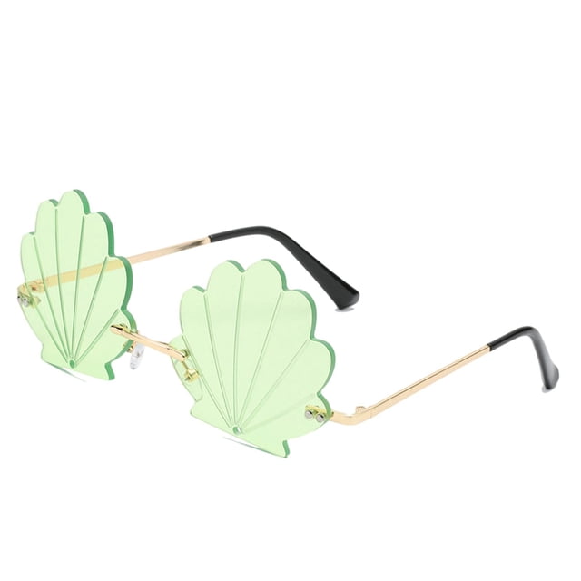 de sol de concha de moda , sin montura, gato para mujer, de playa, aire libre, UV4 verde Soledad Gafas de sol