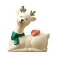thumbnail image 3 of shamjina Christmas Tree Statue Santa Claus Table Decoration Christmas Gift Mini Christmas sitting deer, 3 of 8