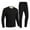 Black, variant on jsaierl Men's Heated Shirt Thermal Underwear Winter Warm Base Layer Top & Bottom Set Long Johns