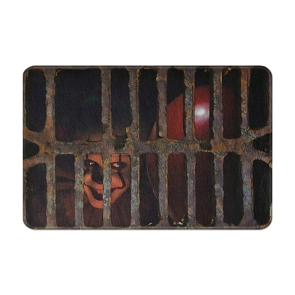 Halloween Welcome Doormats Horror Movie Door Mat 3D Checkered Dancing Clown Doormat Non Skid Area Rugs Outdoor Or Indoor Floor Mats for Bathroom Kitchen Front door Decorations