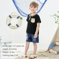 thumbnail image 3 of CARETOO Toddler Boy Clothes Summer Casual Cotton Fabric Polo Shirt Denim Jean 2pcs Set 2T 3T 4T 5T, 3 of 10