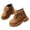 Yellow, variant on Womens Ankle Boots Zipper Winter Dress Shoes Cameland Toddler Kids Lace Up Ankle Boots Side Zipper Decor Pocket Non Casual Boots For Boys Girls Khaki