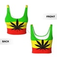 thumbnail image 5 of Women Sexy Sports Vest Rasta Flag With Leaf Female Streetwear Sport Lingerie Tee Crop Top, 5 of 6