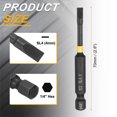thumbnail image 2 of Uxcell SL4 Slotted Impact Screwdriver Bits 1/4" Hex Shank 2.8" Long Magnetic Bit, 2 of 7