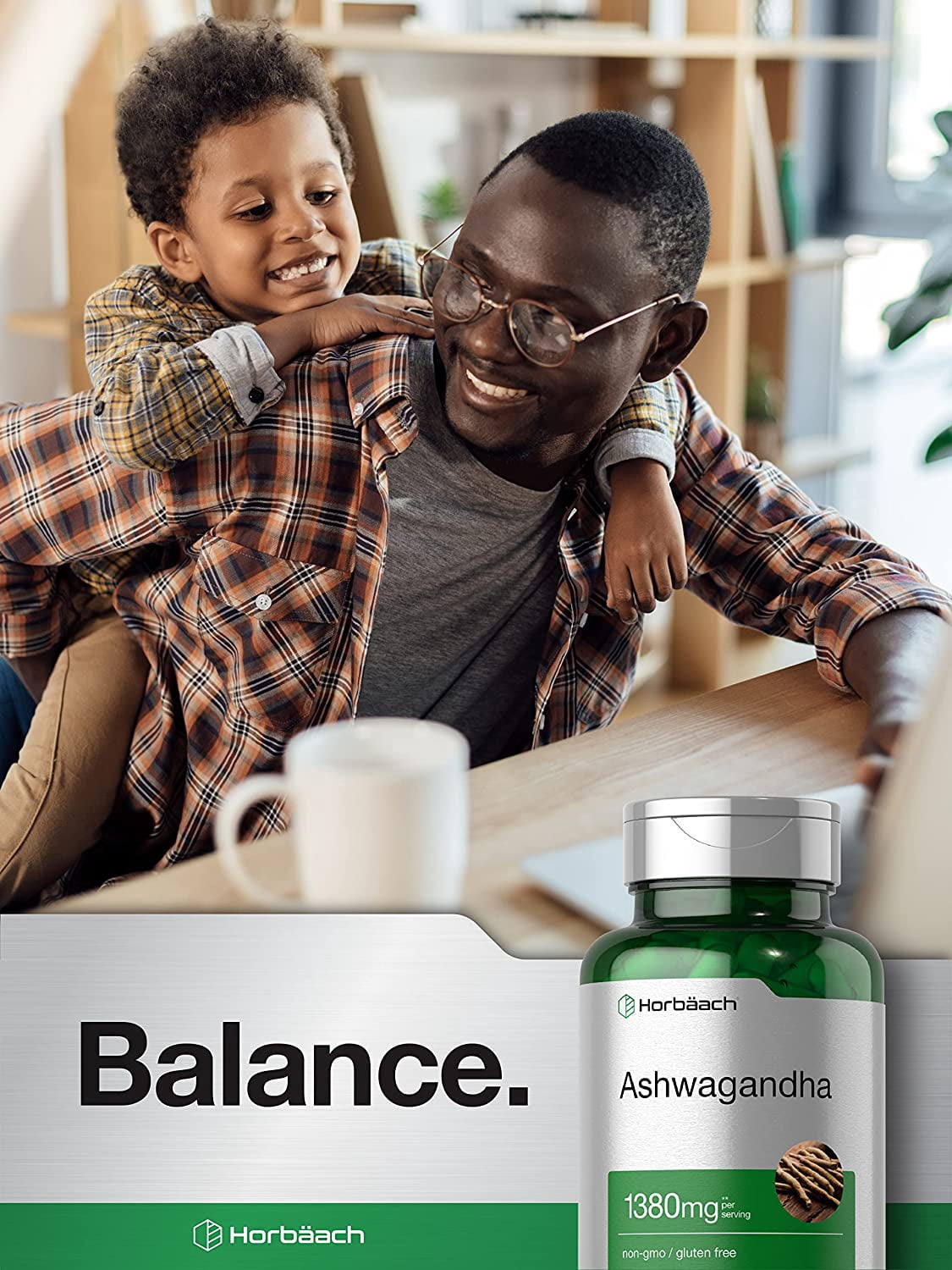 Ashwagandha Capsules 1380mg | 180 Count | Root Extract | Supplement for Men and Women | by Horbaach