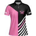 thumbnail image 2 of Personalized Breast Cancer 3D Polo Shirt, Pink Ribbon Awareness Polo, Survivor Pride Shirt Breast Cancer Tshirt (L), 2 of 4