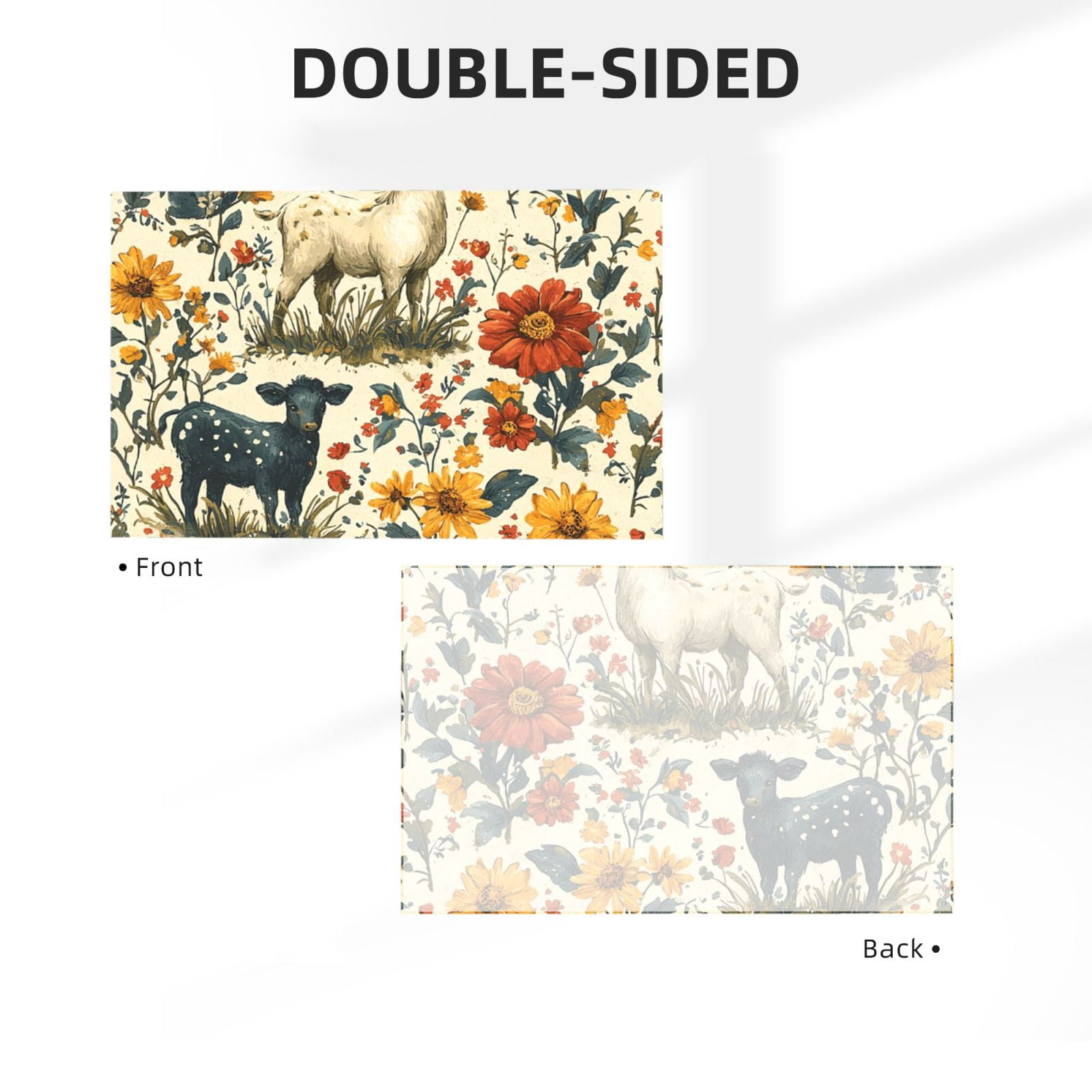 Farm House Animals Goat Four Hole Decorated Banner Flag for Garden Yard Home Decoration Indoor Outdoor 4x6 Ft