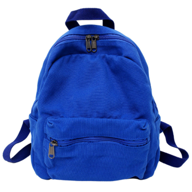 Mochila pequeña Vintage de lona para hombre y mujer, bolso sencillo de Color sólido para adolescentes y jóvenes Fivean unisex