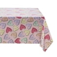 thumbnail image 6 of Serafina Home Valentine Vinyl Flannel Backed Tablecloth for Dining Room Kitchen Table Decor: Valentine's Day Candy Hearts Themed Designs 52" x 52", 6 of 8