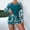 Army Green, variant on Patlollav Womens Rash Guard Two Piece Long Sleeve Swim Shirt with Shorts Swimsuit Bathing Suit Plus Size