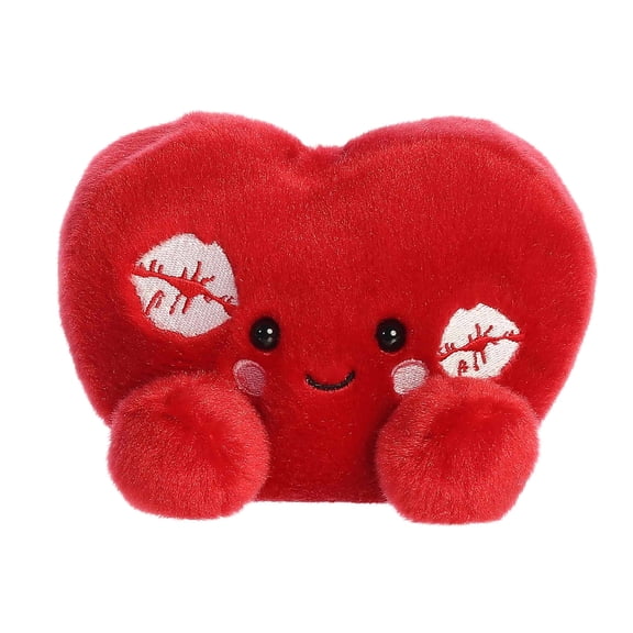 Aurora - Mini Red Adorable Stuffed Animal - 5" Kimi Kisses Heart - Palm Pals