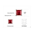 thumbnail image 6 of Jewelrypalace Square Cut 0.8ct Genuine Garnet Stud Earrings 925 Sterling Silver, 6 of 6