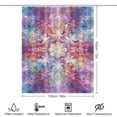 thumbnail image 2 of Kaleidoscope Mandala Colorful Floral Boho Shower Curtain for Bathroom with 12Hooks, Polyester Fabric Thick Shower Curtain Washable Waterproof Curtain, 2 of 6