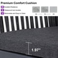 thumbnail image 6 of PURPLE LEAF 9 Pieces Patio Dining Set, Rectangular Aluminum Outdoor Table and 8 Wicker Chairs with Cushions for Garden Kitchen and Porch, Grey, 6 of 9
