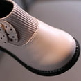 thumbnail image 5 of DxhmoneyHX Toddler Girl Boots Cute Bow Low Heel Dress Shoes Fall&nbsp;Winter Warm Ankle Boots Back Zipper Round Toe Fashion Sneakers Size 26, 5 of 9