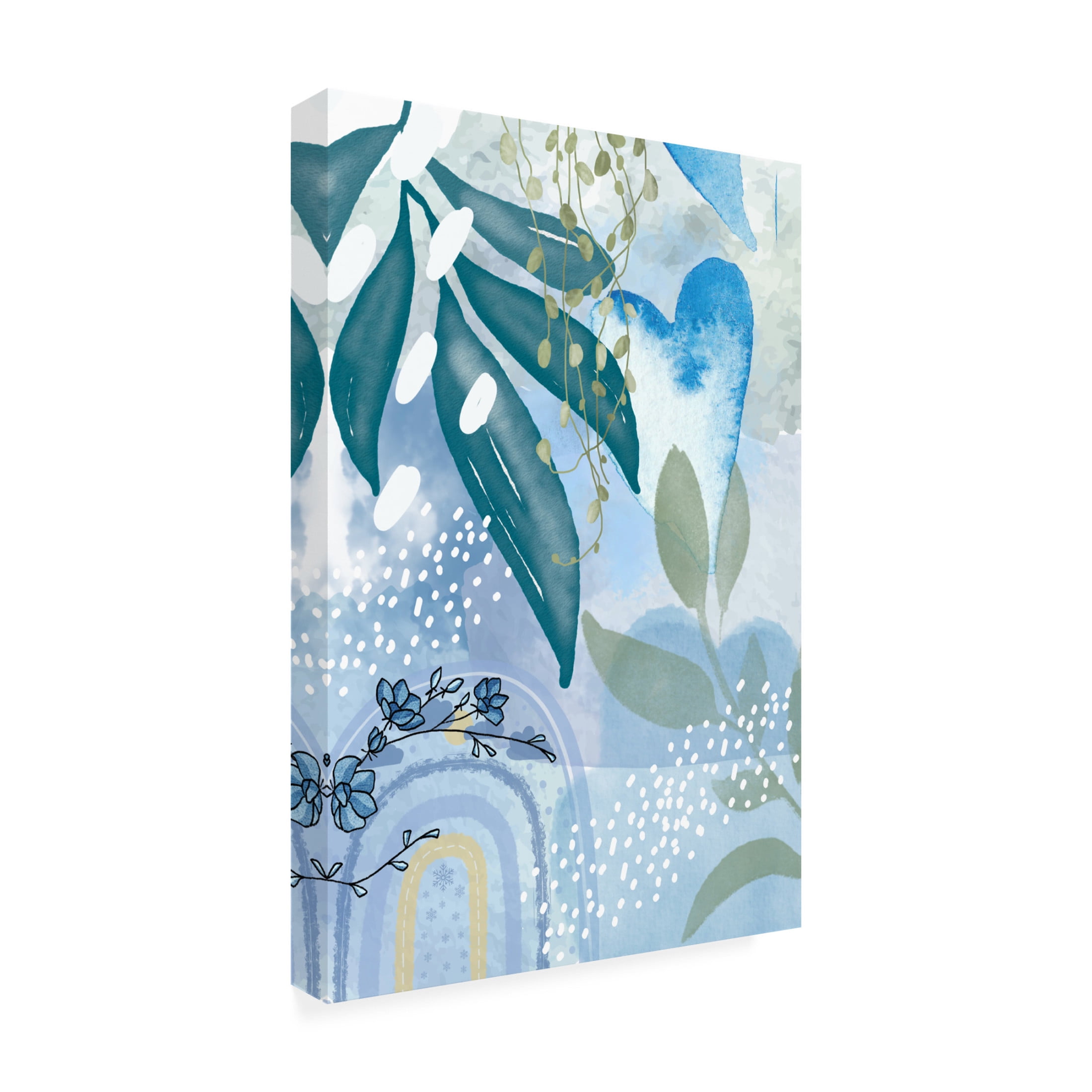 Trademark Fine Art Sally Ann Moss Iceberg Blue 1 Canvas Wall Art