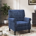 thumbnail image 2 of Techmilly Modern Upholstered Accent Chair, Fabric Living Room Armchair, Single Sofa Chair for Bedroom/Office/Reading Spaces, Navy, 2 of 8