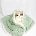 thumbnail image 5 of Green Soft Fleece Pet Blanket for Bed, Cozy Sherpa Dog Blanket for Crate, Warm Cat Mat for Small Pets Sleeping (18 X 22 Inch), 5 of 7