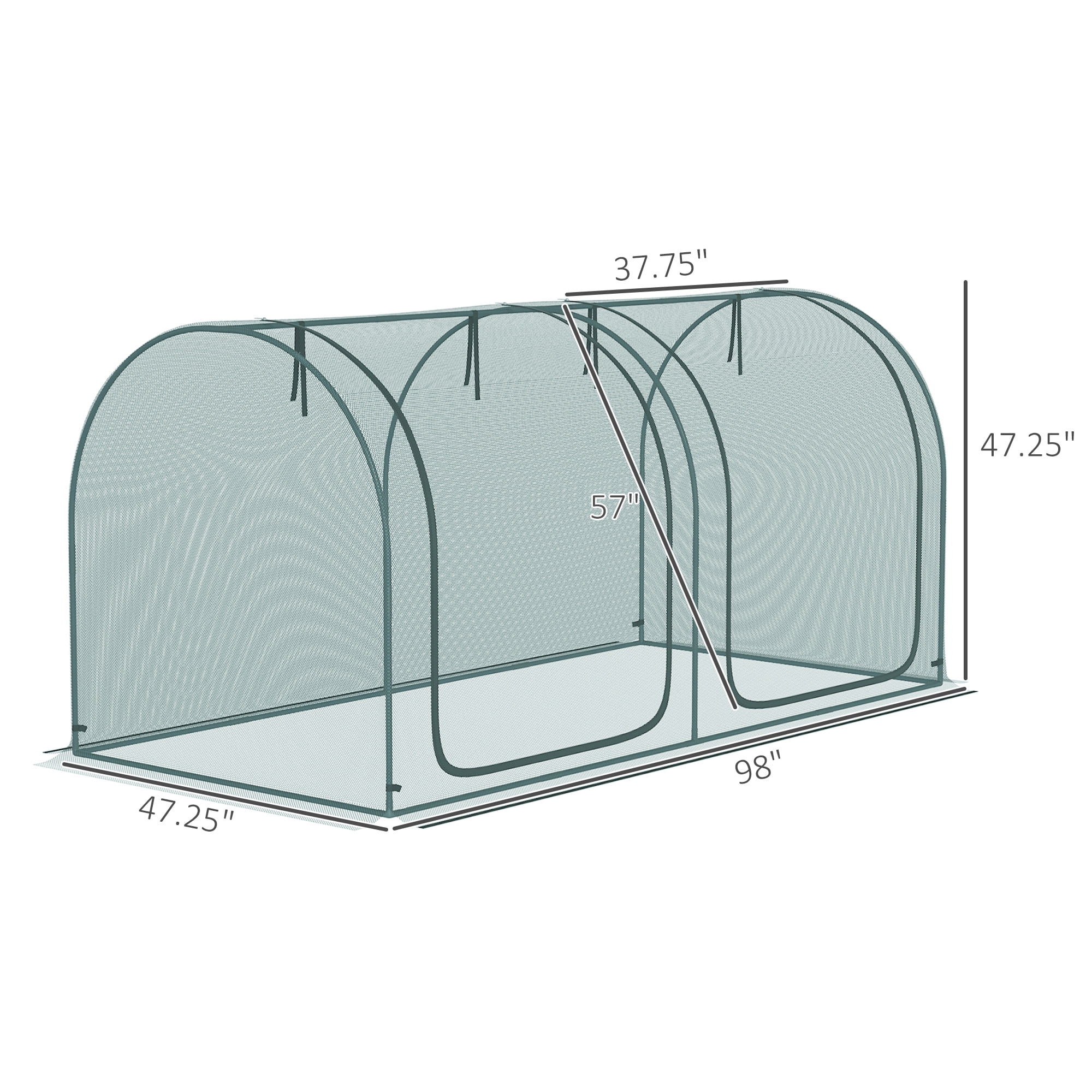 Plant Protection Tent, Crop Cage with Two Zippered Doors,Storage Bag and Ground Stakes
