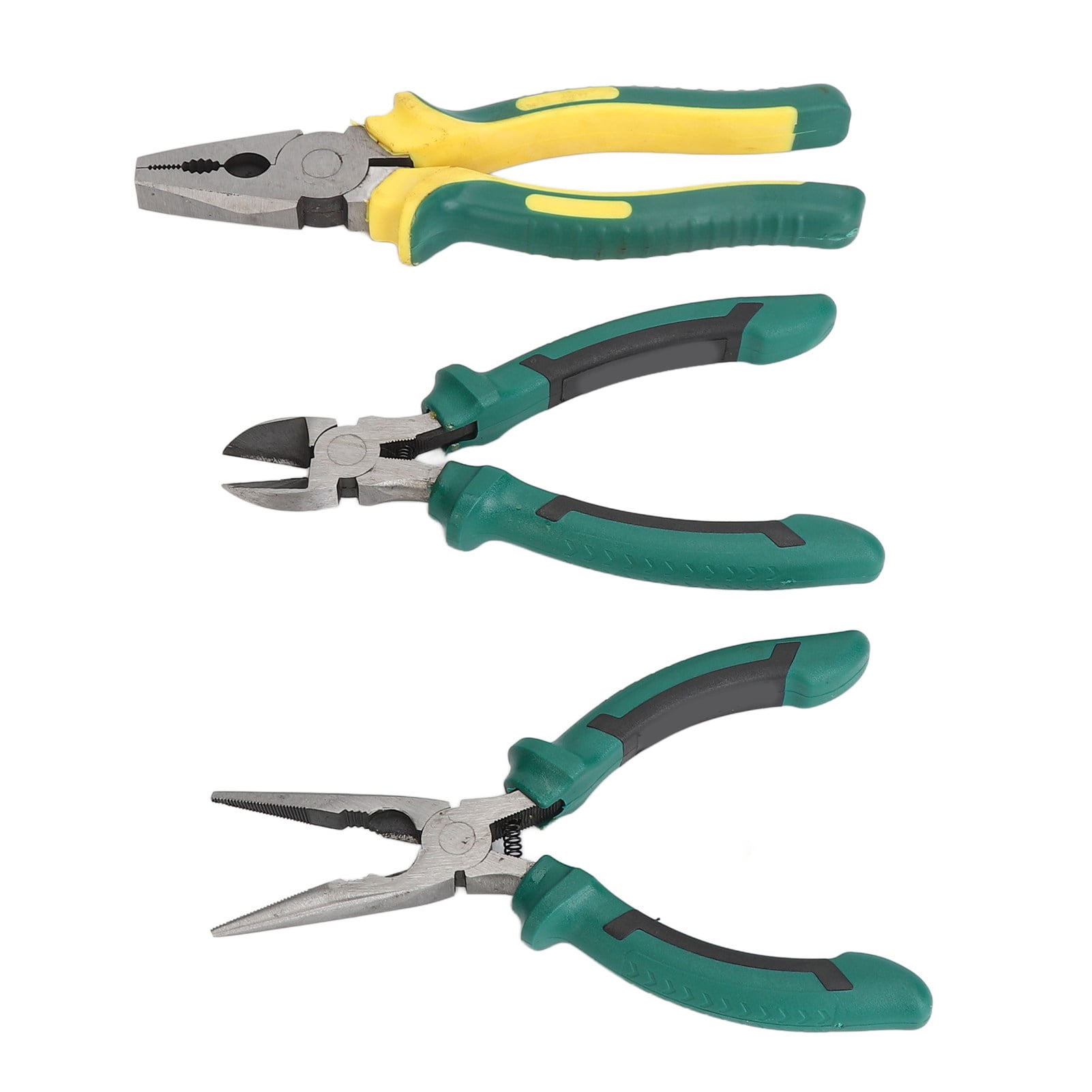 BIMZUC 3PCS Plier Set 6 Inch Diagonal Cutting Needle Nose 8 Inch Wire Multifunctional Electrician Manual Repair Tool